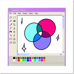 Funky shapes ms paint drawing Posters and Art